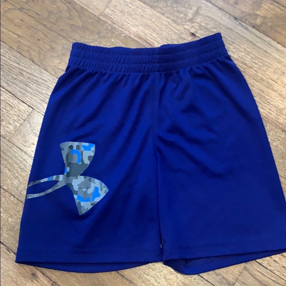 Under Armour blue shorts with gray camo size 4